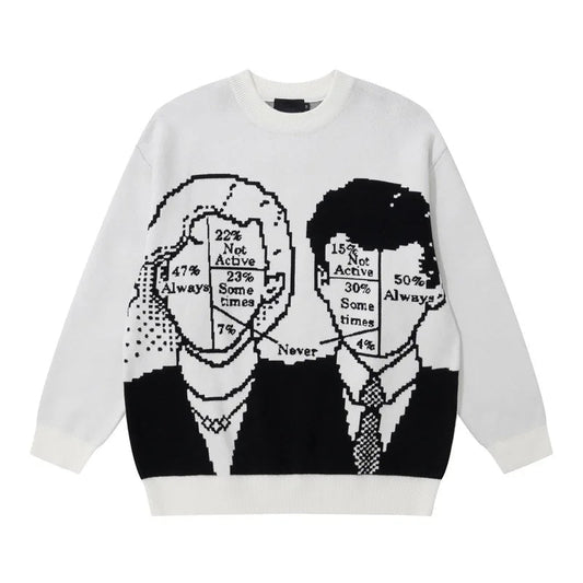 mens anime sweater knitted pullovers casual long sleeve loose o neck warm cotton harajuku sweaters new design jumpers knitwear - oversized streetwear hoodie, gothic aesthetic hoodie for winter, 2025 streetwear drop