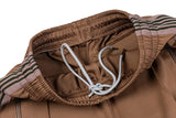 good quality brown motion casual pants men woman lovers trend side edge weaving embroidery drawstring loose trousers unique default style 5002