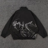 New Men Undercover Embroidery Parka noctilucent Track Zipper Casual Mess Windbreaker Hoody Trench Jackets Coat size 2 3 4 5 R089