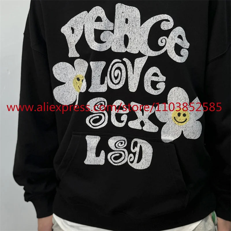 2024 New Autumn Winter Vintage Long Sleeved Hoodie American Heavyweigh