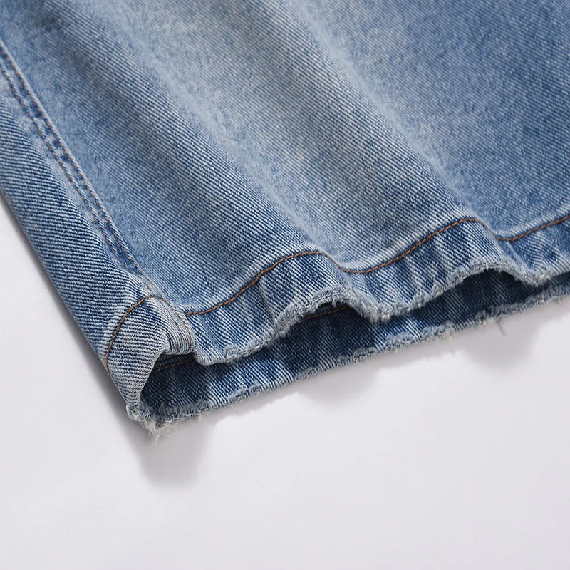 frog drift fashion street style best quality loose simple casual clothing streetwear drawstring pants jeans shorts for men women unique jeans style 369