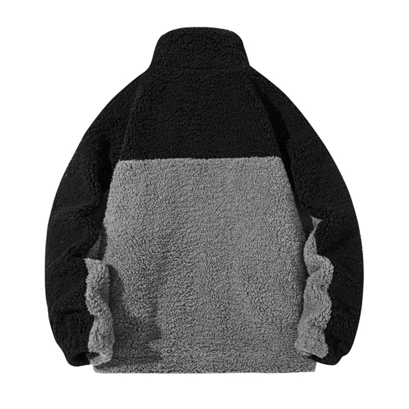 winter fleece faux fur parkas fashion warm women lambswool coat high street couple streetwear oversize jacket for men nan pho - variant style 62a891 for streetwear fashion