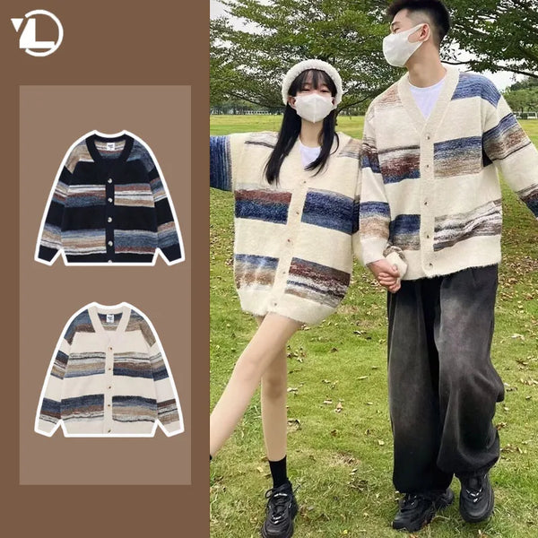varsity flame knitwear, statement sweater, cozy knitwear for men, oversized grunge aesthetic winter top