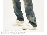 american high street trendy men and women trendy personalized straight tube washed jeans couple loose retro casual pants y2k unique jeans style 20