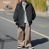 Outdoor Mens Charge Jacket Retro Loose Stand Collar Waterproof Tooling