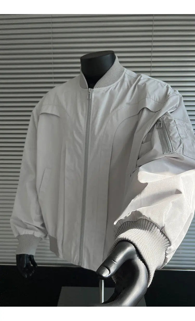 techwear bomber jacket, urban fit, men's streetwear fashion, trendy oversized fit, urban techwear design, modern hip hop styl