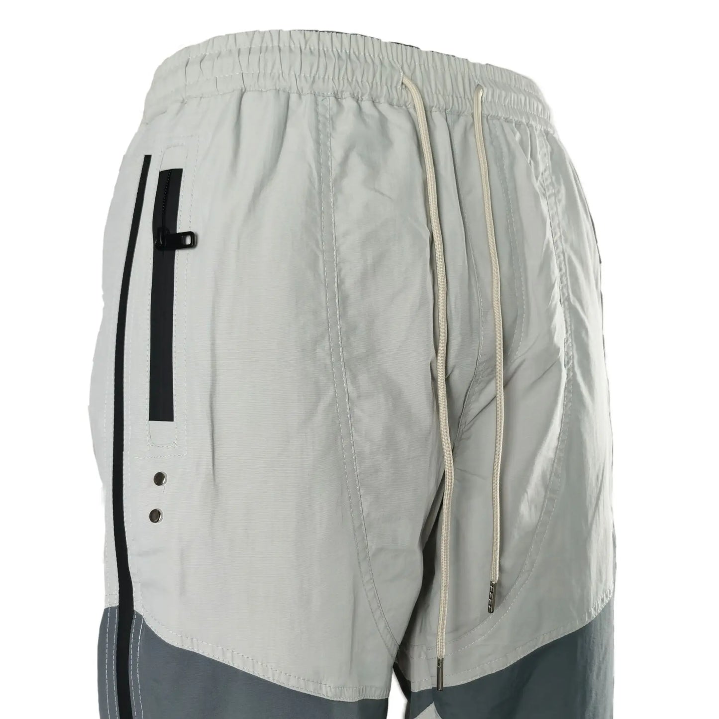 three dimensional adhesive zipper splicing functional patchwork cargo trousers mens high street vibe thin nylon cargo pants unique cargo style 1962