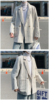 Small Fragrance Suit Mens Jacket Lazy Wind Ruffian Handsome Korean Ver