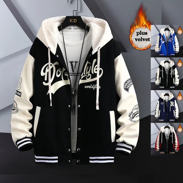 Pilling hooded quilted print streetwear graffiti