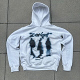 Y2k Winter Long Sleeved Hoodie Sweatshirt Oversized Winter Clothes Streetwear Y2k Vintage Punk Graffiti Print Top School Ootd