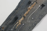 bottom zipper destroyed jeans skinny jeans ripped slim men biker jeans fashion graffiti printed streetwear hip hop pants joggers unique joggers style 661