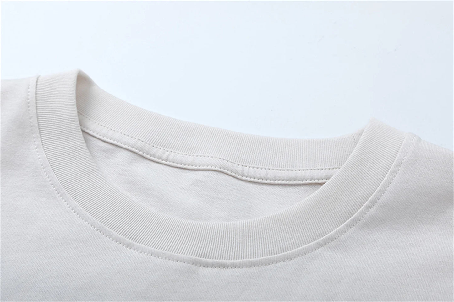 SS24 Vintage gymGnostic 123 Portrait Letter Print High-Street Casual White Loose Cotton Long Sleeve T Shirt Pullover Sweatshirt