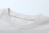 SS24 Vintage gymGnostic 123 Portrait Letter Print High-Street Casual White Loose Cotton Long Sleeve T Shirt Pullover Sweatshirt