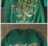 American retro high street skeleton butterfly pure cotton short-sleeved European and American fashion brand half-sleeved y2k top