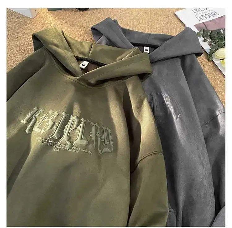Autumn And Winter Coats For Men American Trendy Brand Loose Suede Swea