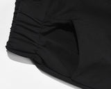 high street zipper pockets quick dry vibe style mens track pants elastic waist straight retro black casual trousers unique default style 452