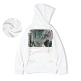Gothic Print Men Hoodies Japanese Harajuku Fashion Hooded Sweatshirts