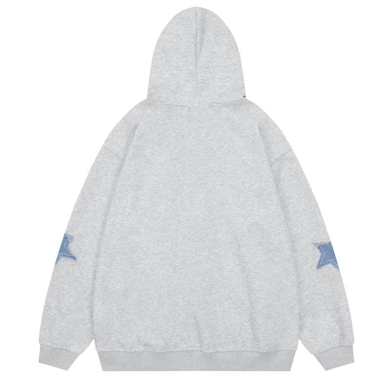 "Purple Star" Graphic Unisex Streetwear Vintage Women Men Y2K Hoodie