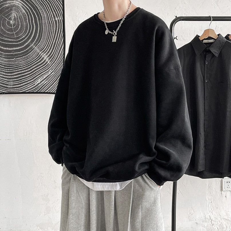 "Solid Colour" Graphic Unisex Streetwear Vintage Women Men Y2K Sweatshirt