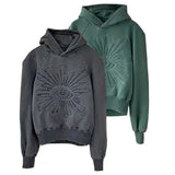 Hip Hop Oversized Embroidered Pattern Hoodies Women Goth Punk New Swea