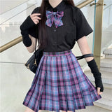 Jk Uniforms Gyaru School Uniform for Girl Student Pleated Skirt Uniform Set Women Short Sleeve Bow Tie Seifuku Japanese Style