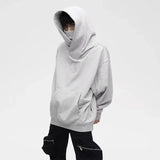 Autumn Ninja Streetwear Turtleneck Hoodies For Men Letter Embroidered Hip Hop Fashion Sweatshirts Y2K Vintage Fleece