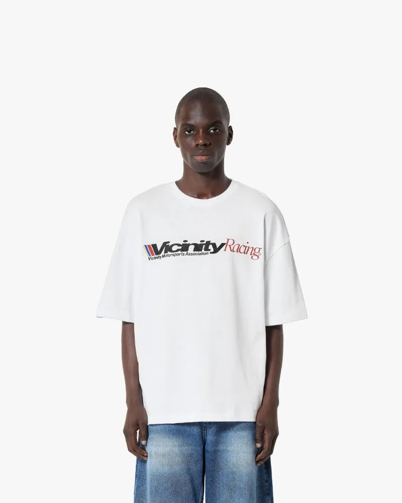 Trapwear Graphic tee – European And American New Racing Letter Printed Oversized Sh
