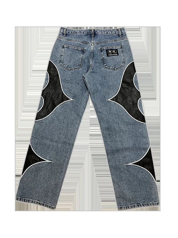 2024 brand new thug club denim zipper slim fit straight pant jeans cotton denim pants comfort casual jeans size s xl u54 unique jeans style 1483