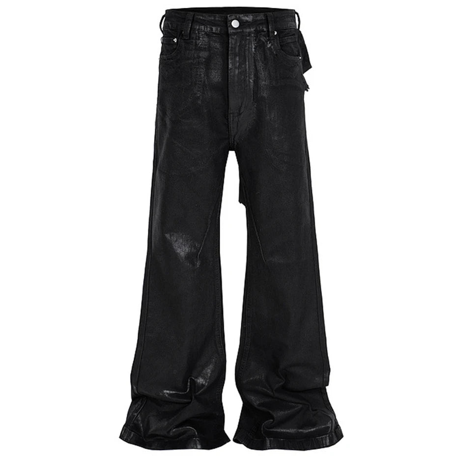 hi street flared jeans men broken patchwork denim pants streetwear harajuku luxury designer black jeans trousers male unique jeans style 350