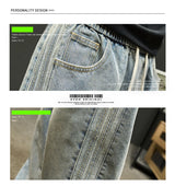 elastic waist baggy jeans for men side striped wide leg denim pants korean fashion casual trousers y2k vintage jean hombre unique jeans style 3243