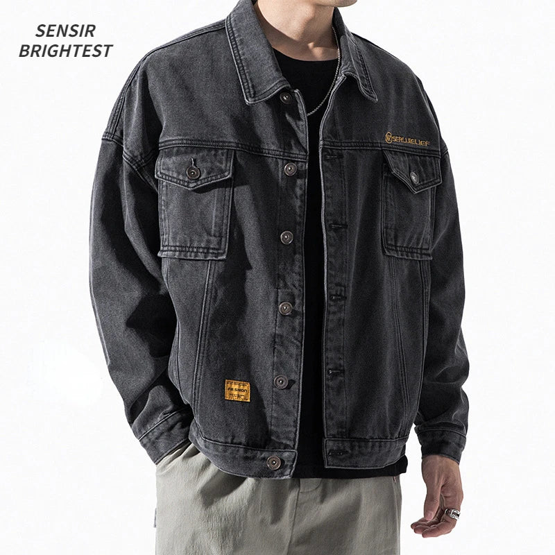 Retro Baseball Jacket for Men Cold Weather Jacket