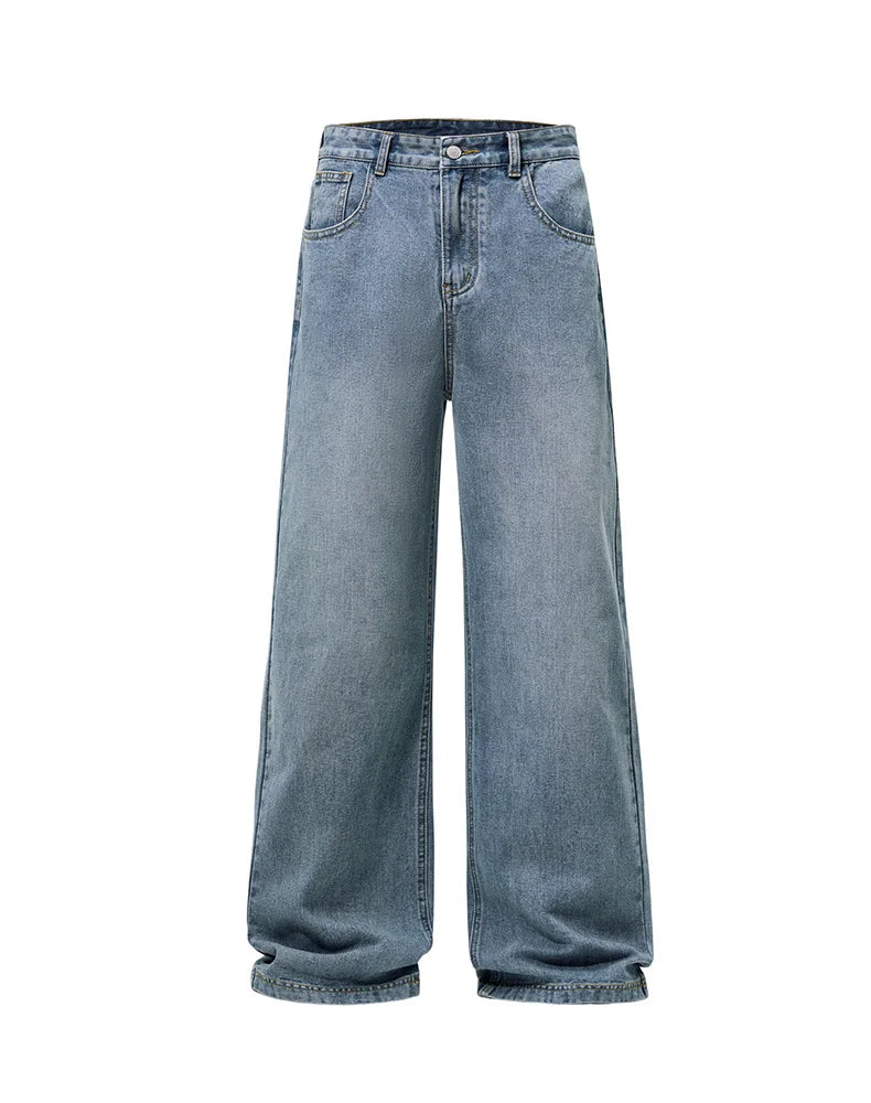 men wide leg straight streetwear fashion loose casual vintage denim baggy jeans pants women y2k jeans trousers unique jeans style 1859