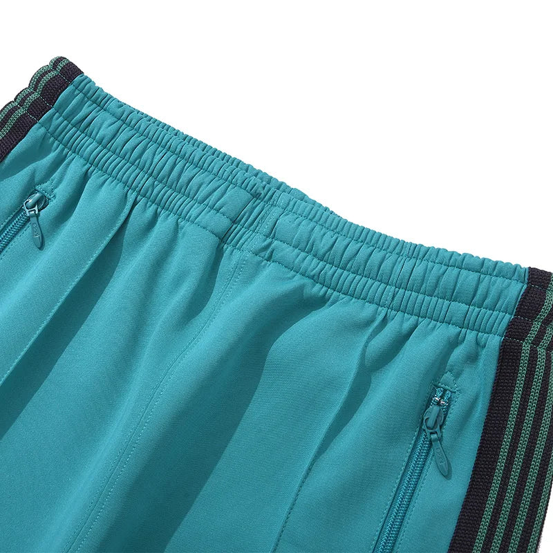 sea blue casual pants men woman loose comfortable side edge weaving stripe embroidery drawstring joggers sweatpants unique joggers style 5250