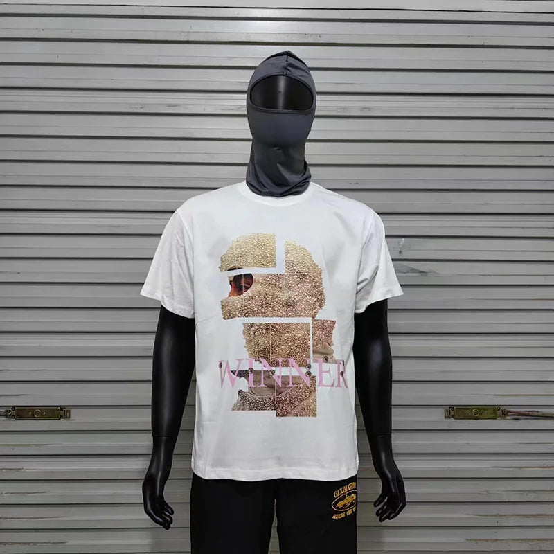 Glitchcore Fashion – High Quality Ih Nom Uh Nit T Shirt Masked Men Letter Printin – Urban Streetwear for Men & Women