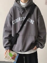 Autumn Mens Letter Design Printed Pullovers Hoodies Y2K Vintage Street