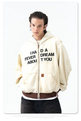 glitchcore crying character featuring graffiti printed fleece casual hoodie