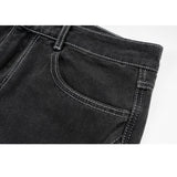 black gray gradient slim jeans floor mop flared pants high street new trendy fashionable hip hop washed vintage mens jean pants unique jeans style 919