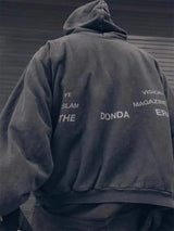Kanye Donda Doves Music Surrounding Logo Printed Brushed Cotton Hoodie