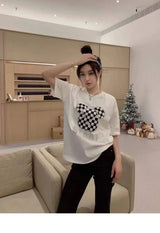 Gothic Aesthetic print tee – New Luxury Sweet Girl Giraffe Diamonds Crystals T Shirts Kor