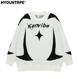 mens streetwear sweater hip hop letter geometry knitted sweater pullover new casual autumn o neck cotton sweater unisex jumpers - soft fleece-lined outerwear, high quality cotton hoodie, gothic aesthetic hoodie for winter