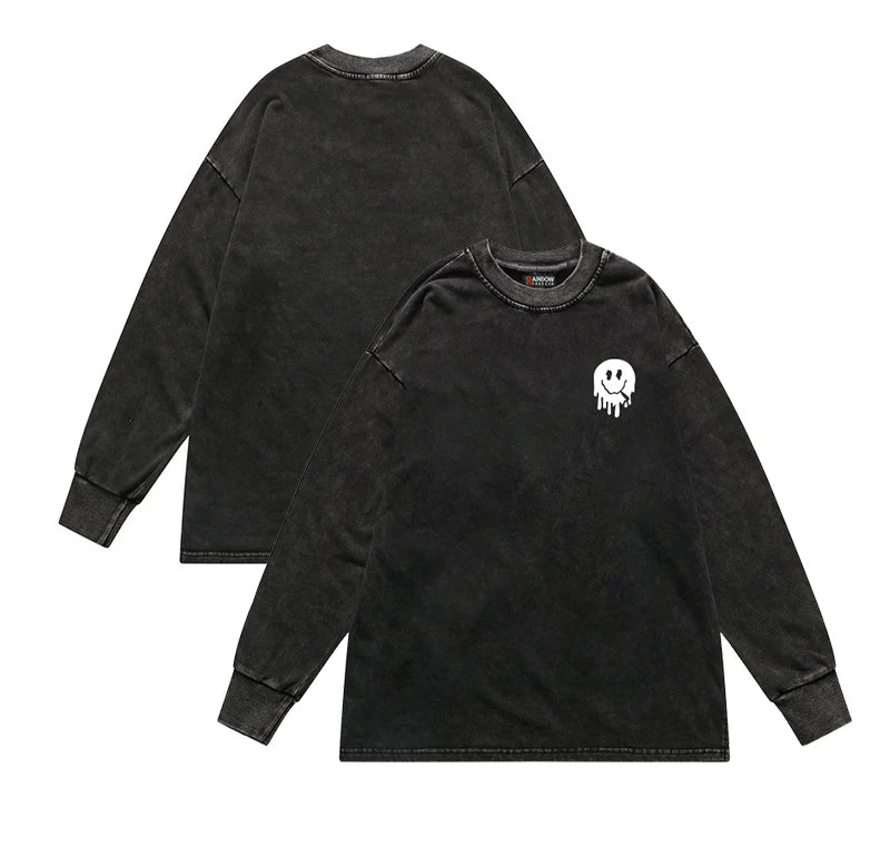 Skatercore Top – Rainbowtouches News Long Sleeved T Shirt Men High Street Fas – Modern Streetwear for Everyone