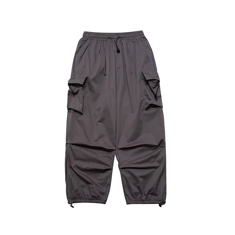 hip hop loose fit elastic waist pants fashion side pocket pants streetwear mens new spring summer casual baggy pants joggers unique joggers style 444