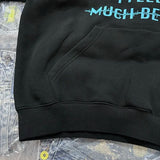 Oversized trap music hoodie with flashy neon artwork