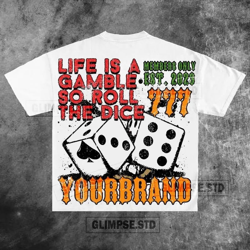 Skatecore Streetwear Tee – Tag Font Graphic with Flame Accent