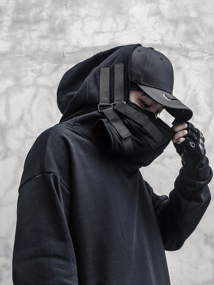 Y2K barcode glitch featuring hip hop hoodies pullover hooded sweatshirts harajuku gothic streetwear skateboard new casual long sleeve loose tops men hoodies