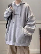 Autumn Letter Printed Half Zipper Hoodies For Men Y2K Streetwear Loose Hooded Sweatshirts New Vintage Fashion Pullover Hoody