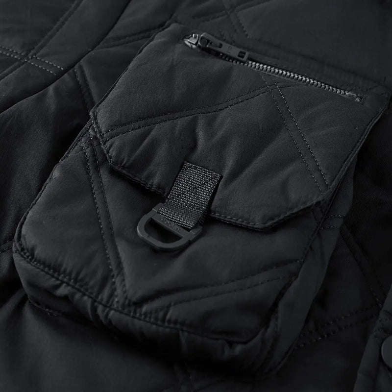 Winter New Lingge Cotton Coat Functional Multi Pocket Coats Men's Cotton Coat Thickened 2023 new Warm Cotton men clothing