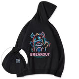 Breakout Cattle Harajuku Prints Mens Pullover Hoodies Casual Loose Sweatshirt