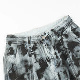 vintage dirty tie dye baggy jeans men multi pocket loose white straight jeans trousers luxury designer oversized denim pant unique jeans style 2937