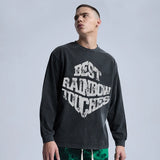 Harajuku Streetwear – Rainbowtouches Washed Men Long T Shirt Vintage Fashion Funny – Edgy Streetwear for All Genders